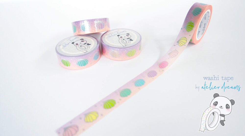 ADW-005  HOLO RAINBOW Whip Cream Washi Tape - 15MMx10M – Atelier Dreams